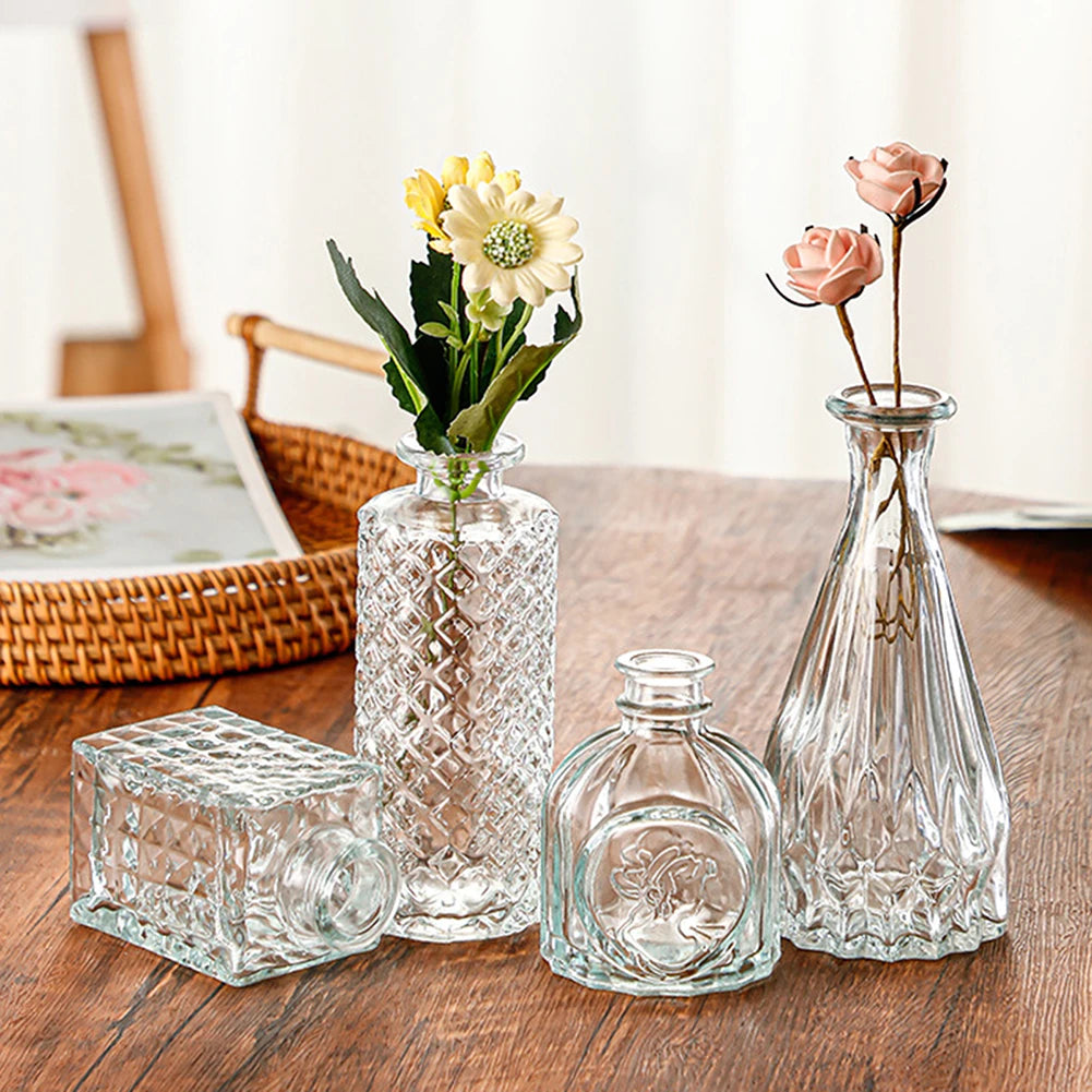 Vintage French Clear Glass Vase