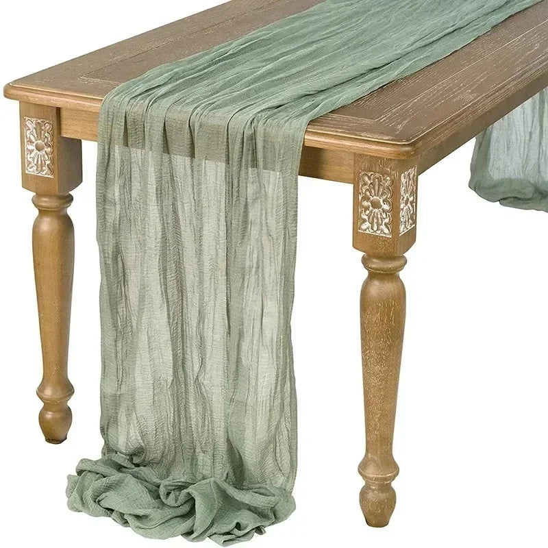 Rustic Gauze Table Runner