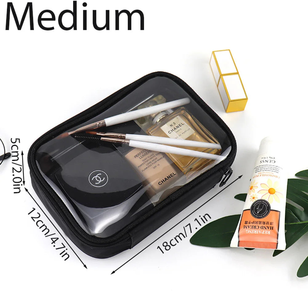 Clear Waterproof Makeup Bag – TSA Approved Travel Cosmetic Organizer