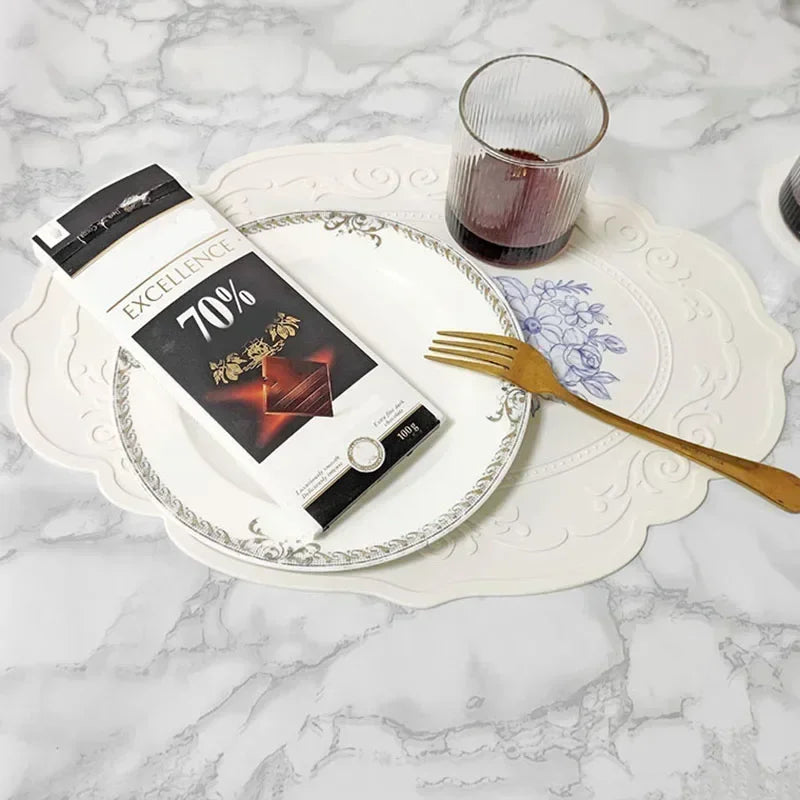 French Silicone Oval Placemat