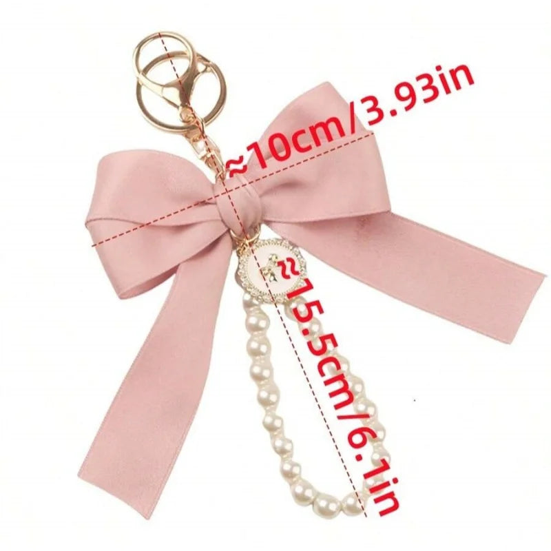 Pearl Ribbon Keychain