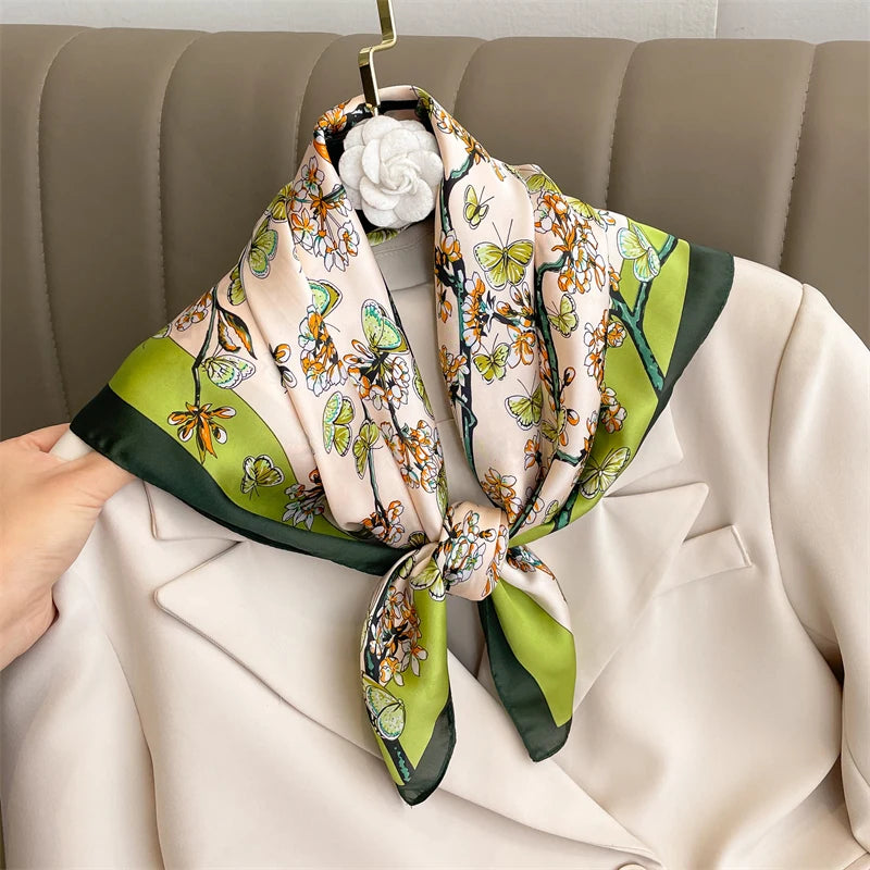 2025 New Printed Scarf Square Shawl