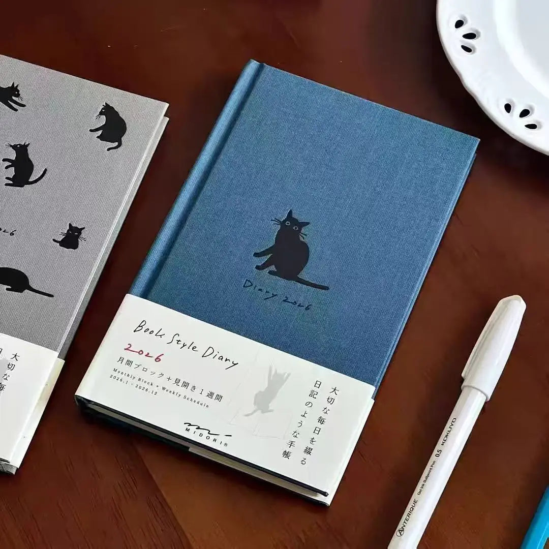 Cute Cat A6 2026 Week Planner Notebook