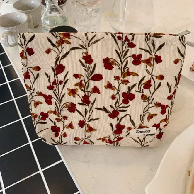 New Flower Printed Makeup Pouch