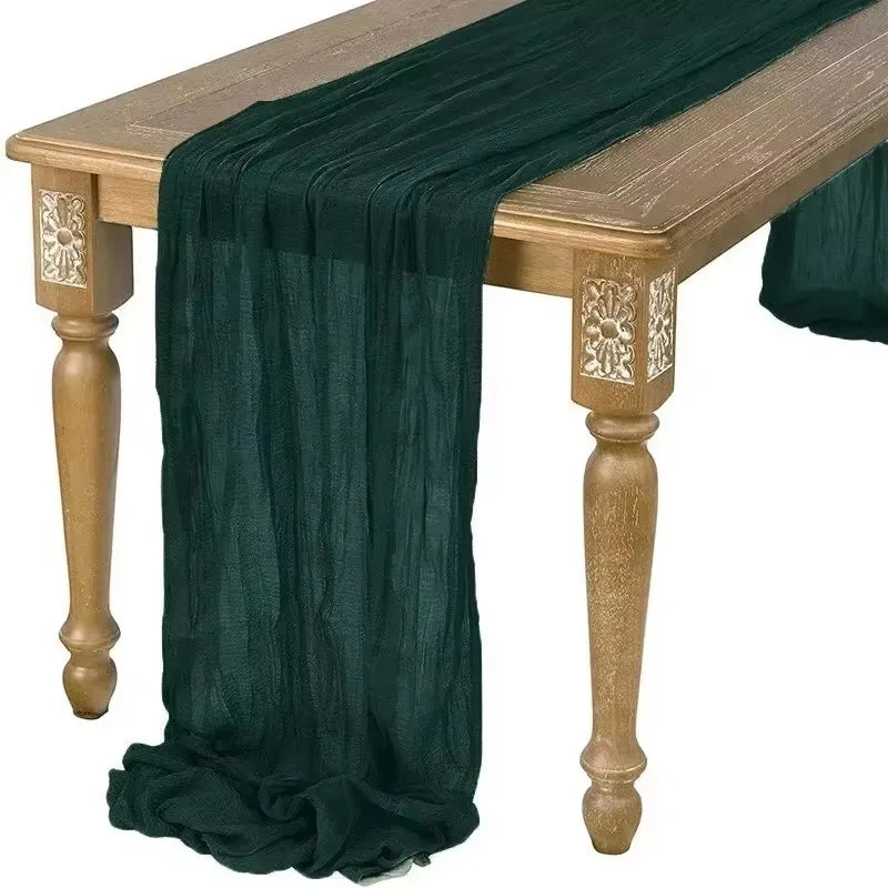 Rustic Gauze Table Runner