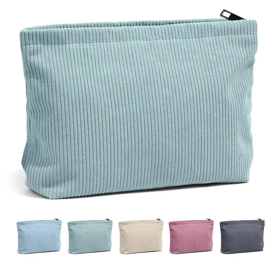 Corduroy Travel Cosmetic Bag