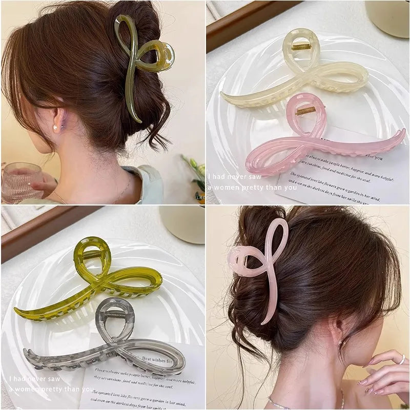 Elegant Jelly Color Hair Claw