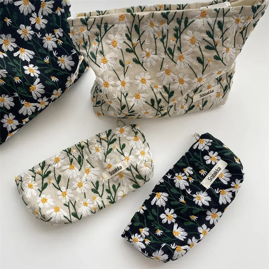 New Flower Printed Makeup Pouch