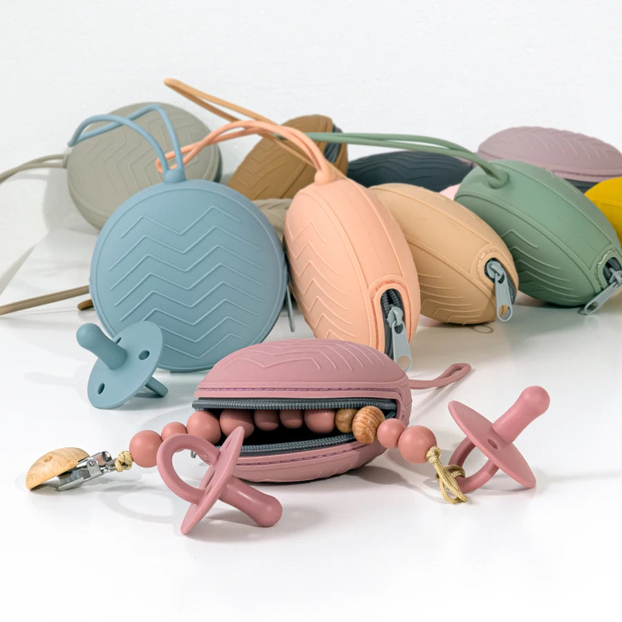New Silicone Baby Pacifier Holder & Multi Storage Case