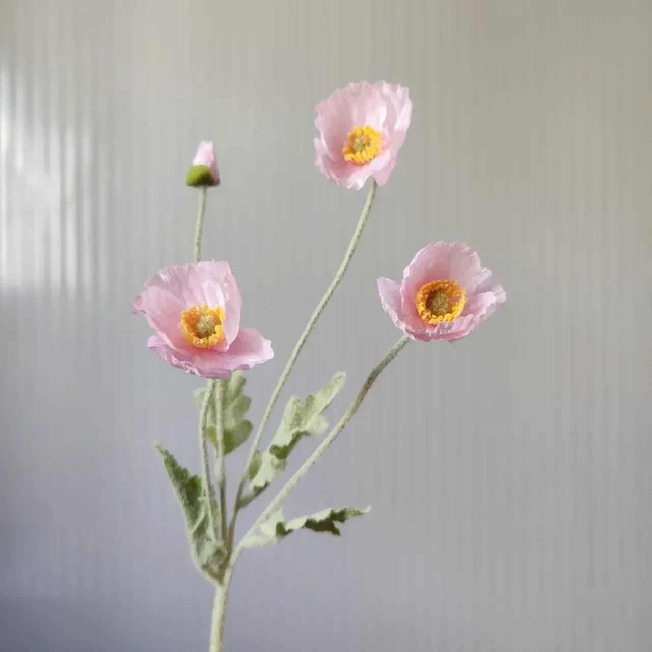 Paperpetals Artificial Silk Poppy Flowers – Long Stem Bouquet