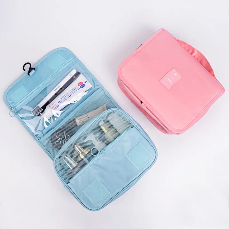 Travel-Friendly Waterproof Toiletry Pouch with Hook