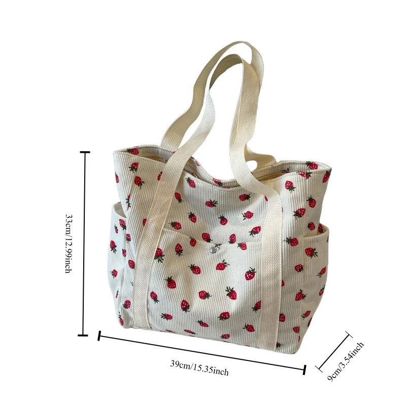 Sweet Strawberry Shoulder Tote bag
