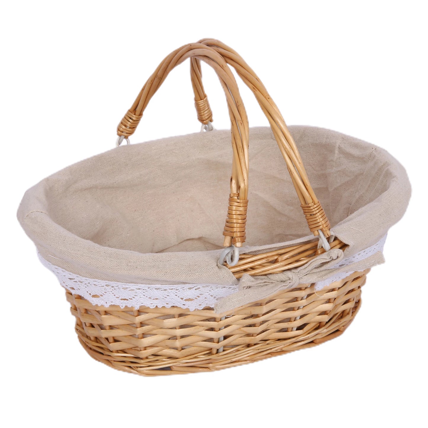 New Handmade Wicker Picnic Basket