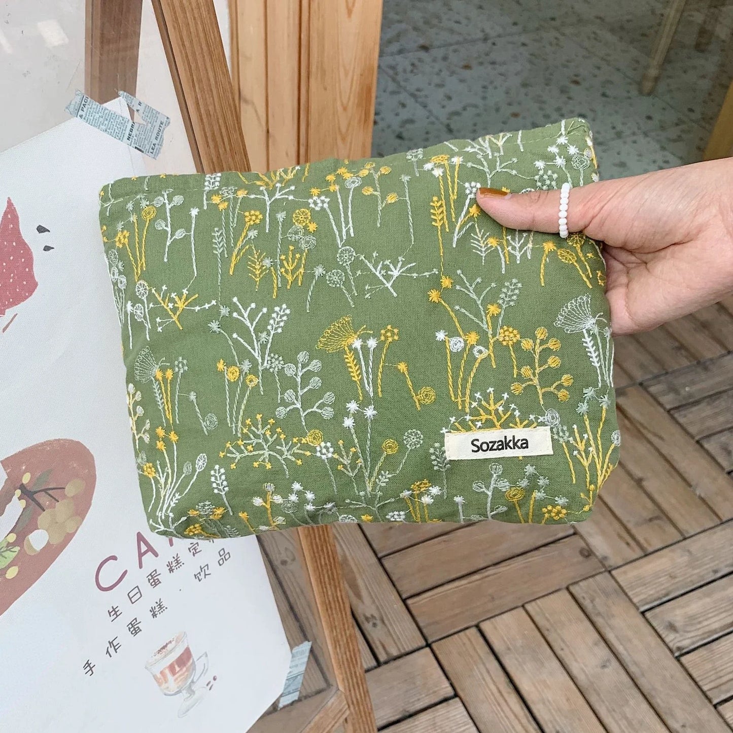 New Flower Printed Makeup Pouch