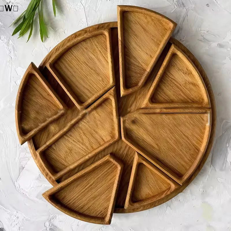 Divided Wood Serving Tray