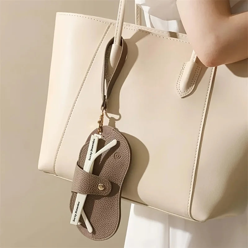 Faux Leather Eyeglass Holder for Handbags