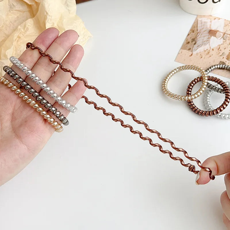 Shiny Thin Wire Hairband set