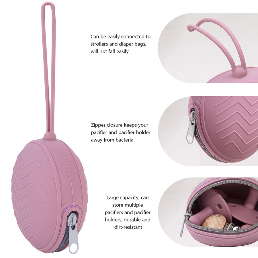 New Silicone Baby Pacifier Holder & Multi Storage Case