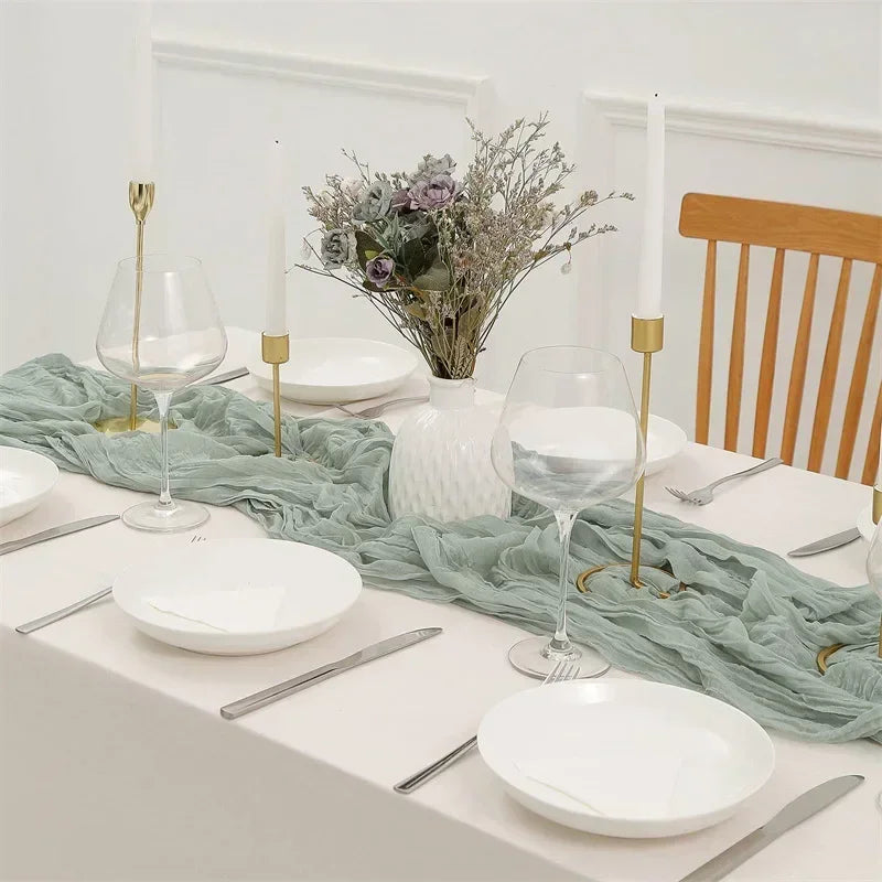 Rustic Gauze Table Runner