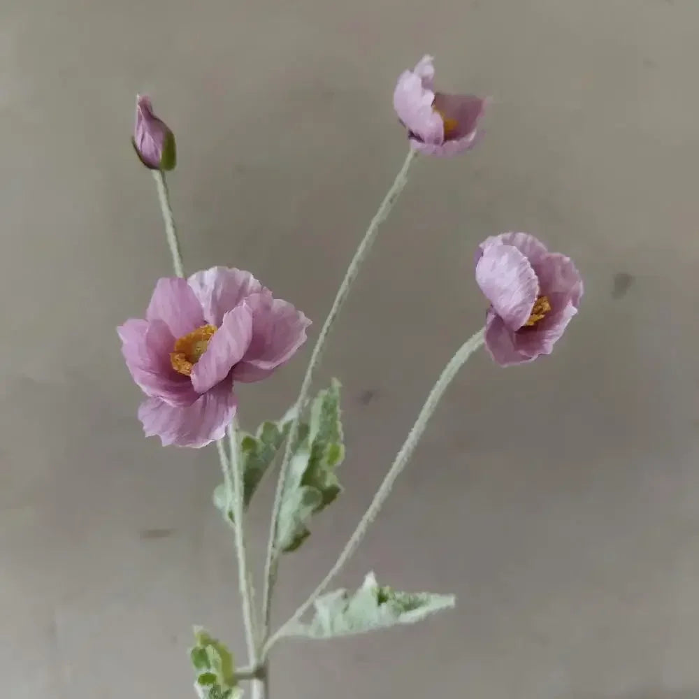 Paperpetals Artificial Silk Poppy Flowers – Long Stem Bouquet