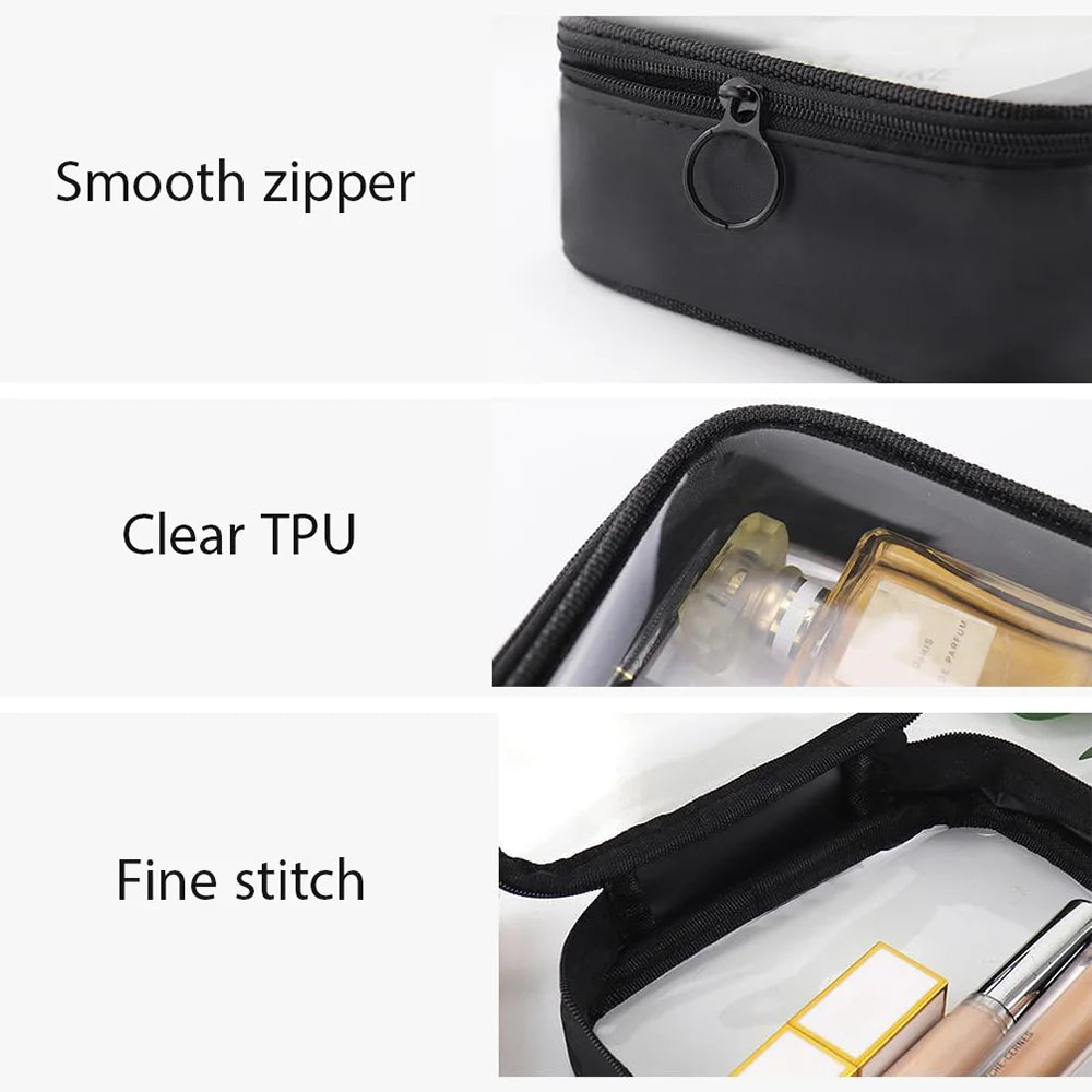 Clear Waterproof Makeup Bag – TSA Approved Travel Cosmetic Organizer