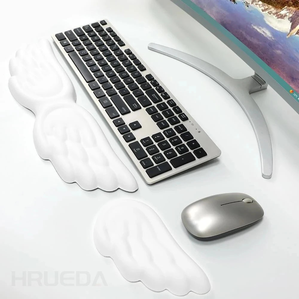 Angel Wing Memory Mouse Pad Set