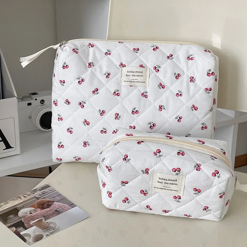 Cherry Tote Makeup Pouch