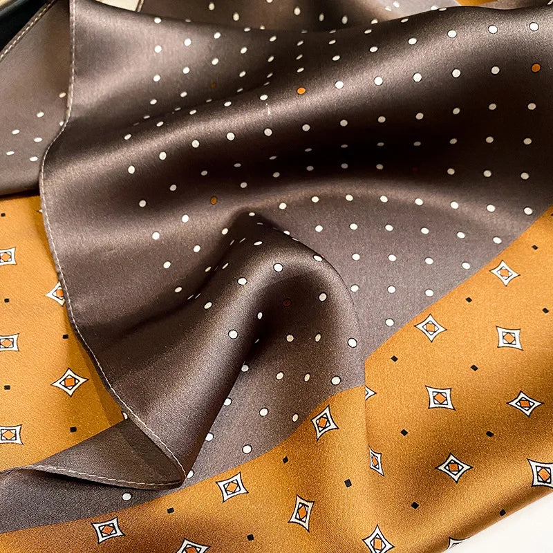 Luxury Retro Silk Square Scarf
