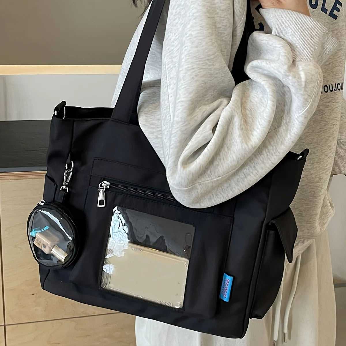 Trendy Big Canvas Shoulder bag
