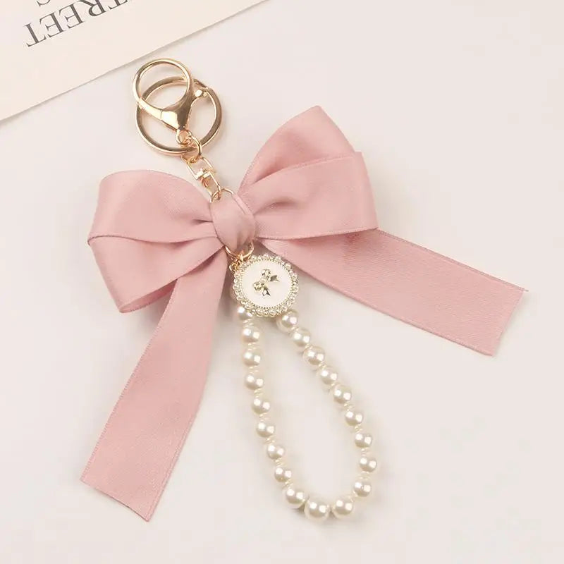 Luxury Pearl Bow Keychain