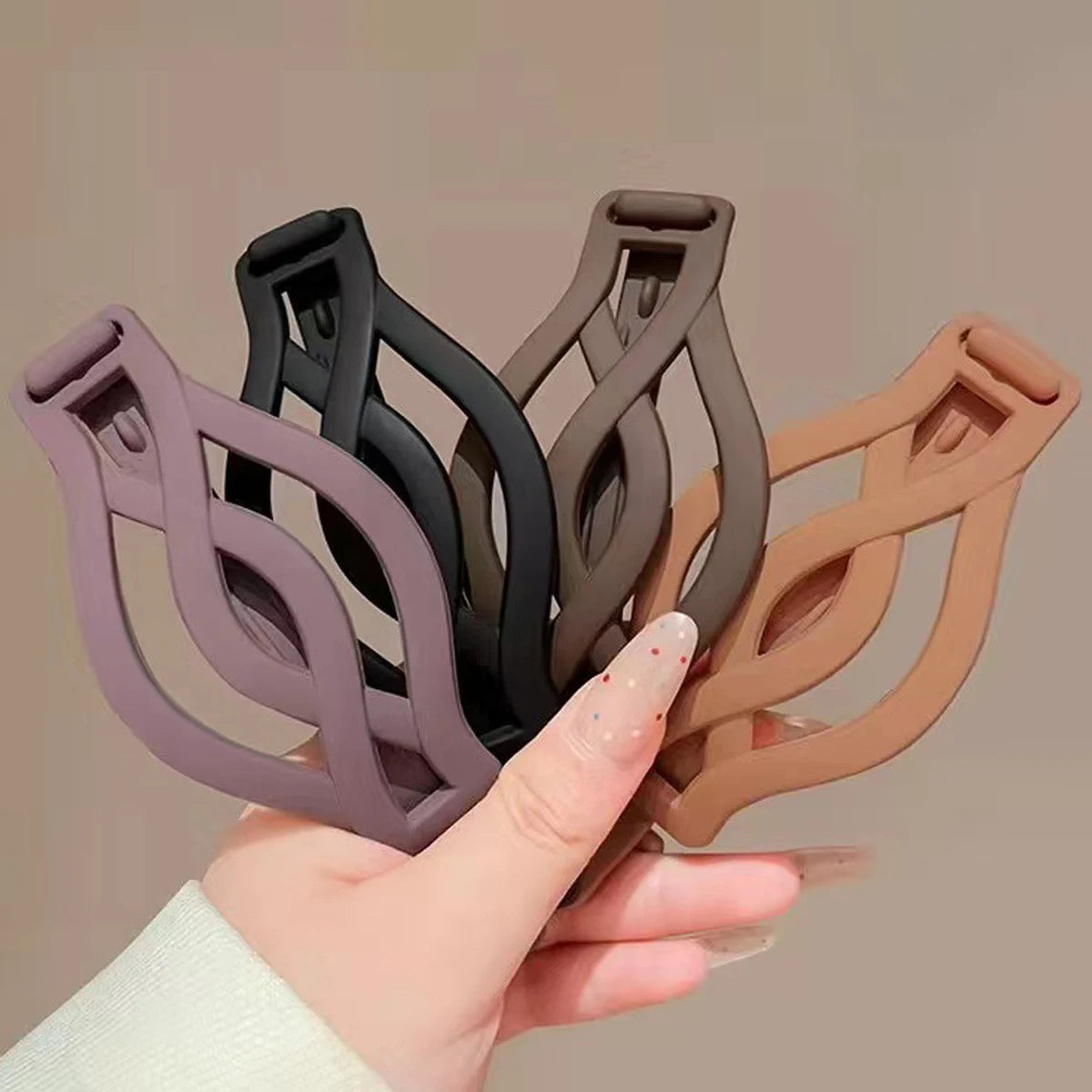 French Flat round Hair Clips