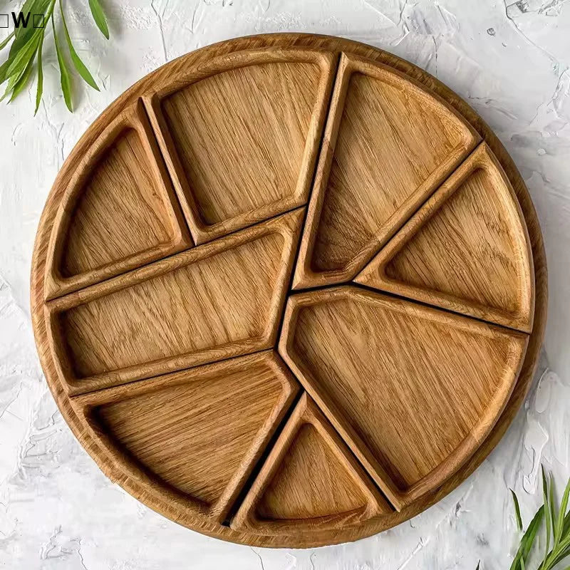 Divided Wood Serving Tray