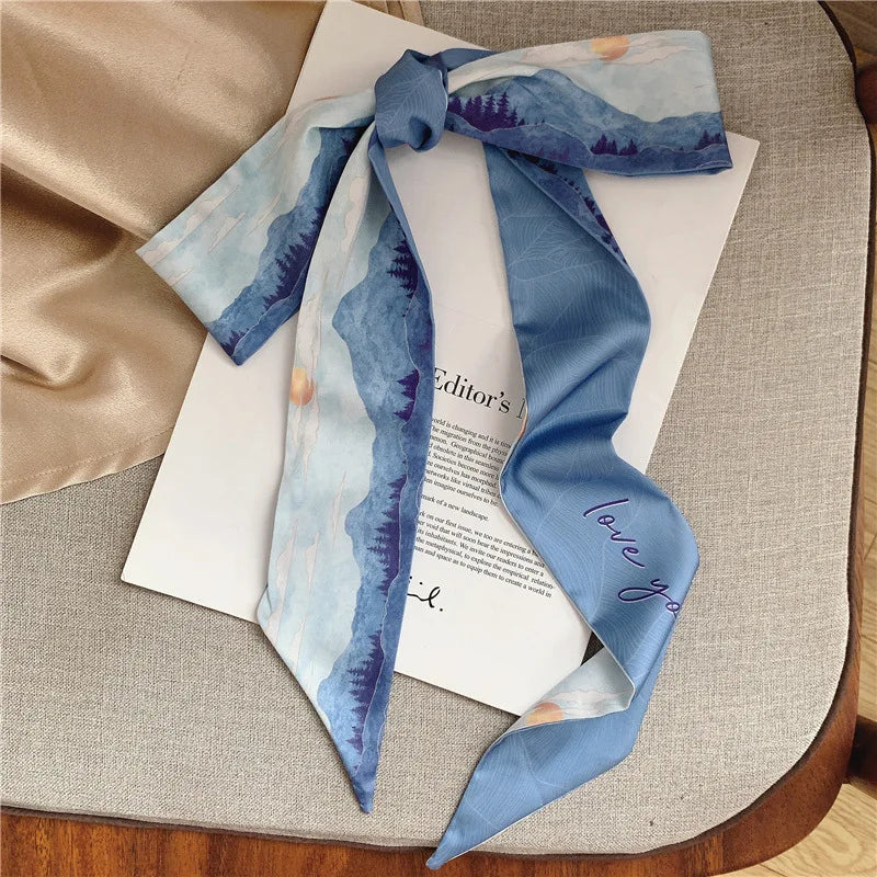 French Bow Tie Satin Scarf