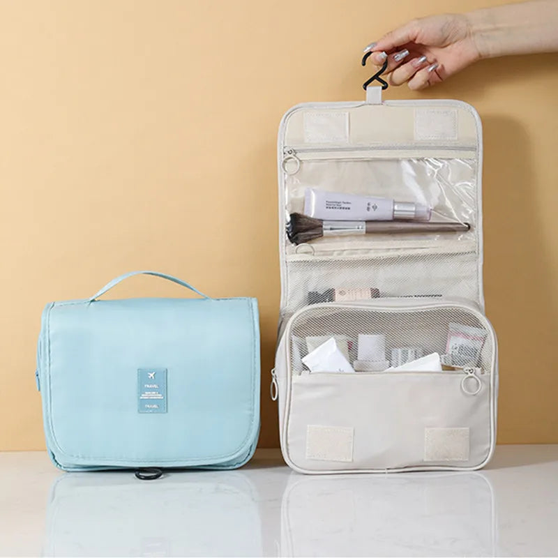 Travel-Friendly Waterproof Toiletry Pouch with Hook