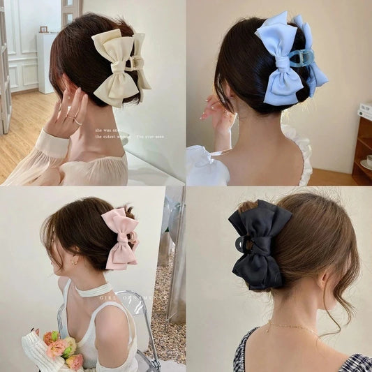 Big Silky Bow Hair Clip