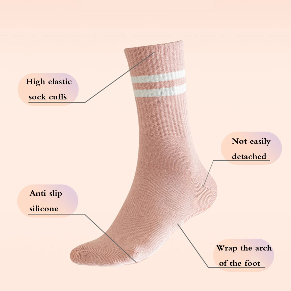 Pilates Yoga Socks with Grips