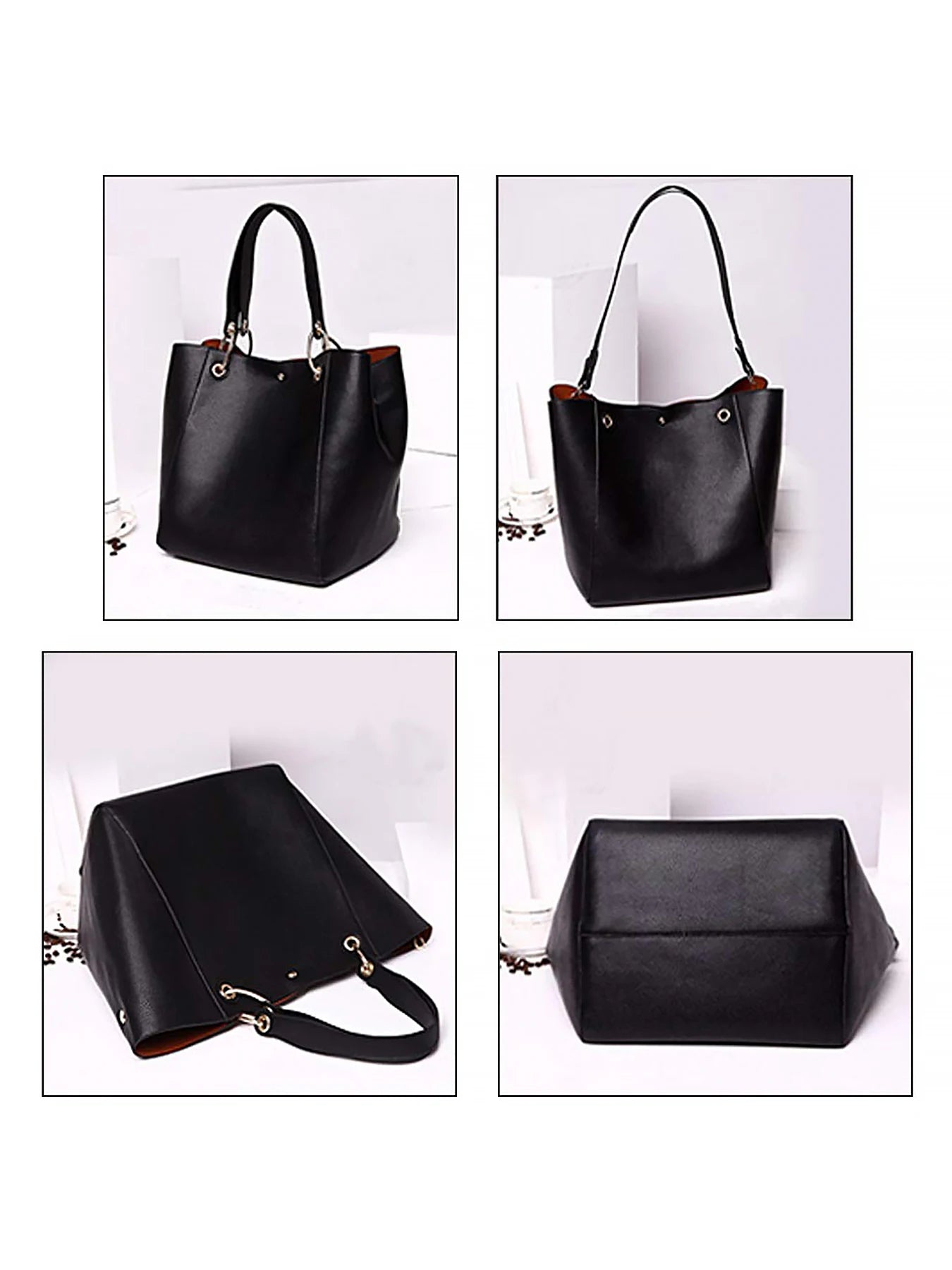 Elegant Large Tote Bag – PU Leather Waterproof Shoulder Bag for Women