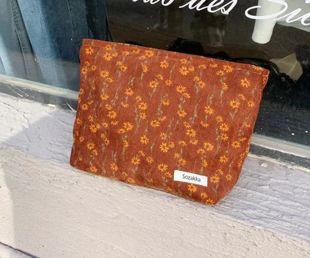 New Flower Printed Makeup Pouch
