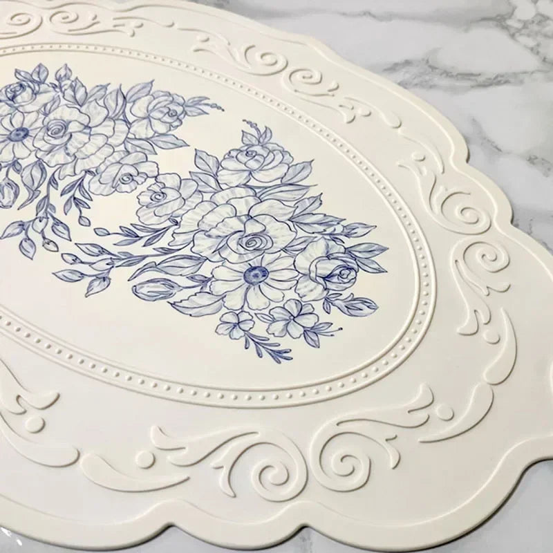 French Silicone Oval Placemat