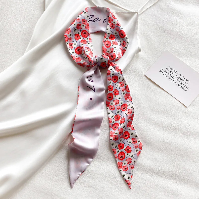 French Bow Tie Satin Scarf