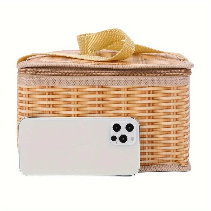 Portable Wicker Rattan Insulation Bag