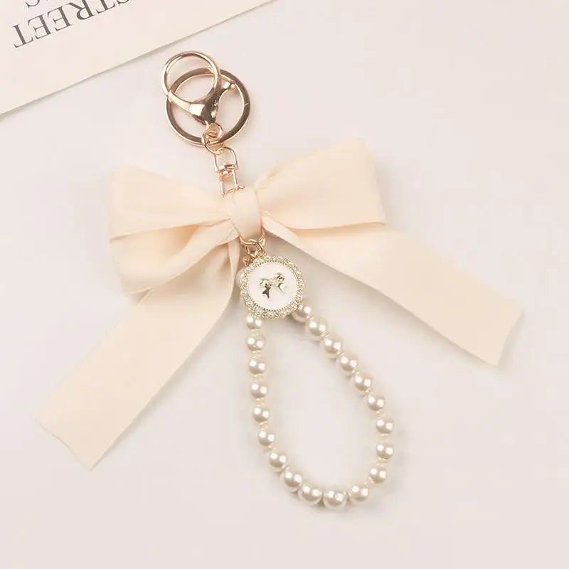Luxury Pearl Bow Keychain
