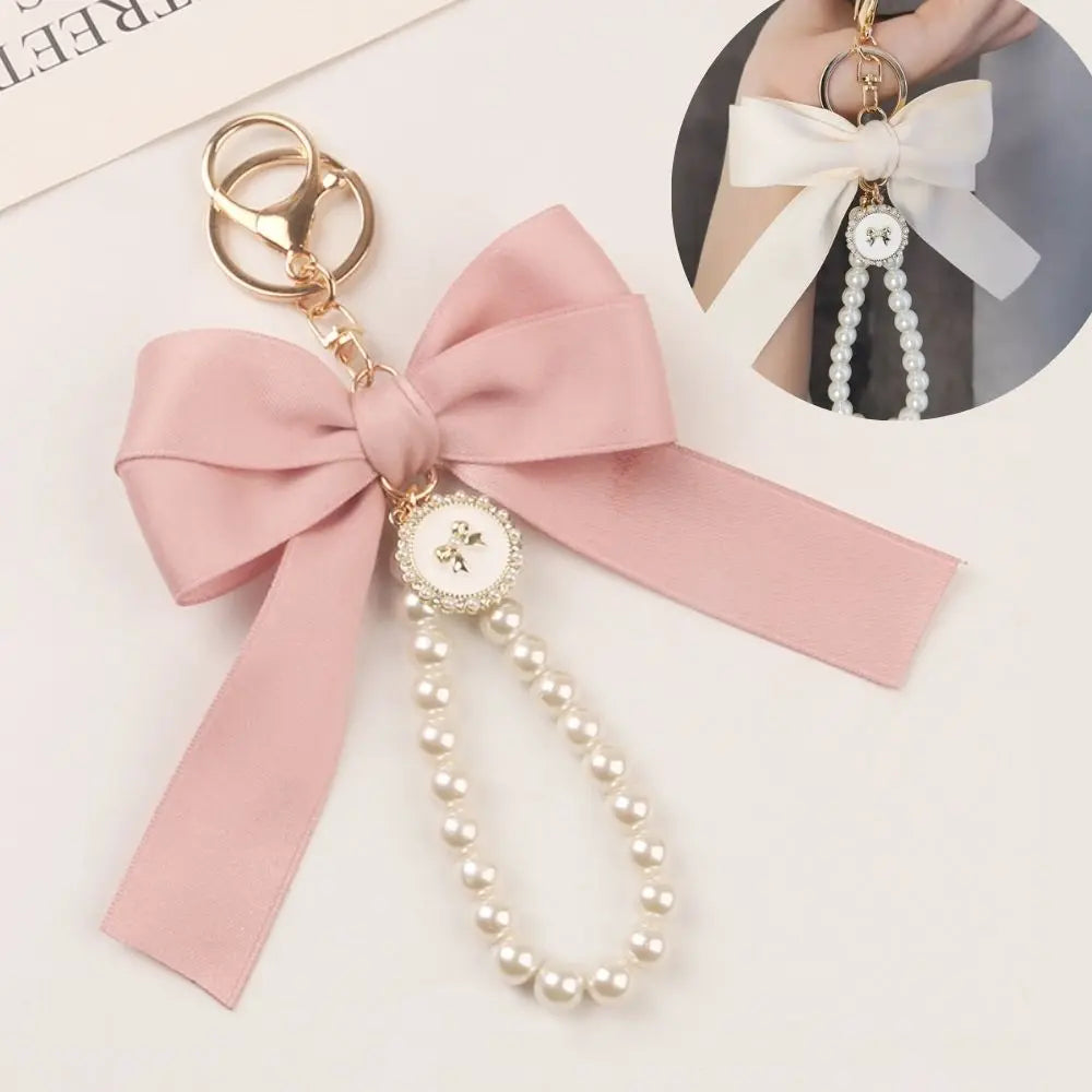 Luxury Pearl Bow Keychain