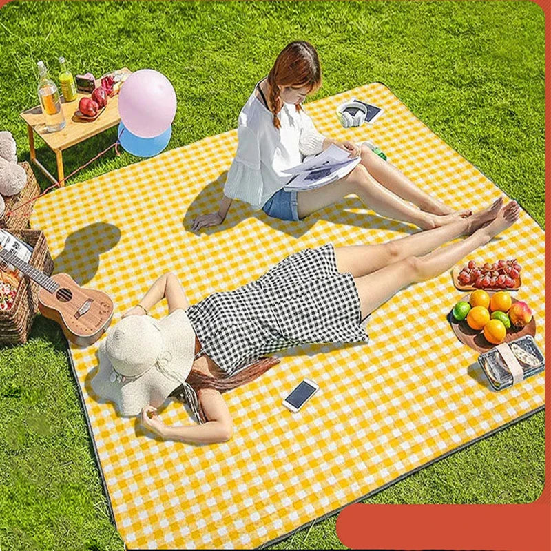 Waterproof Color Check Picnic Blanket