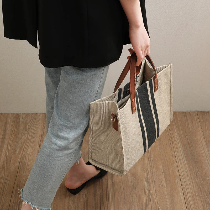 Canvas Stripe Tote bag