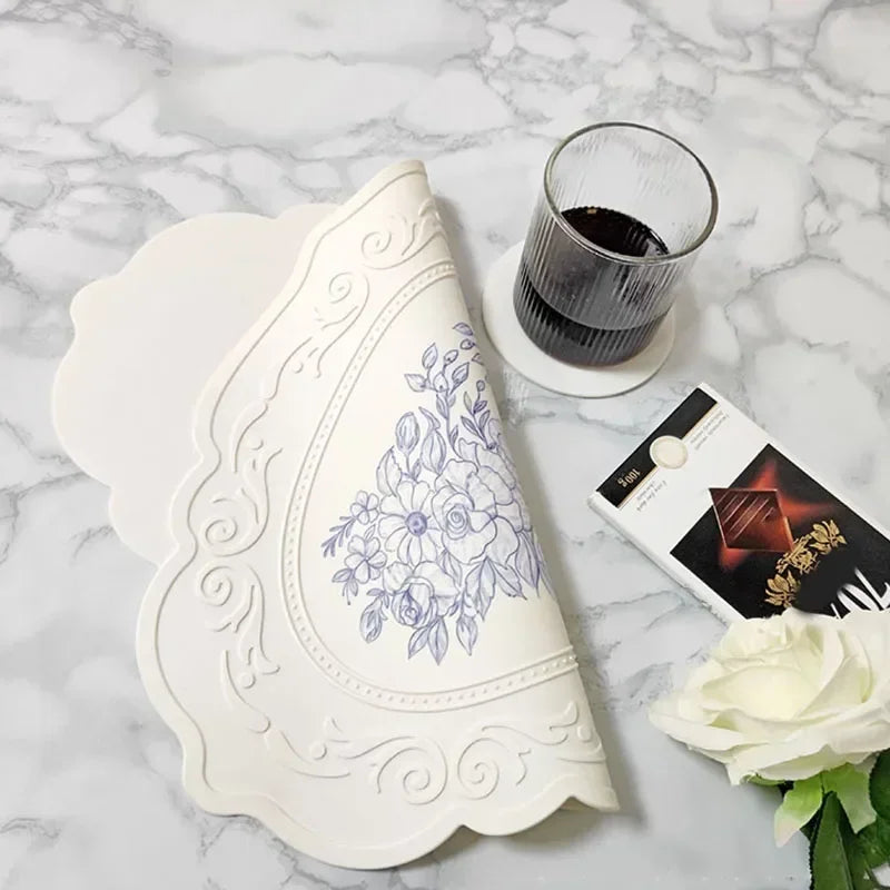 French Silicone Oval Placemat