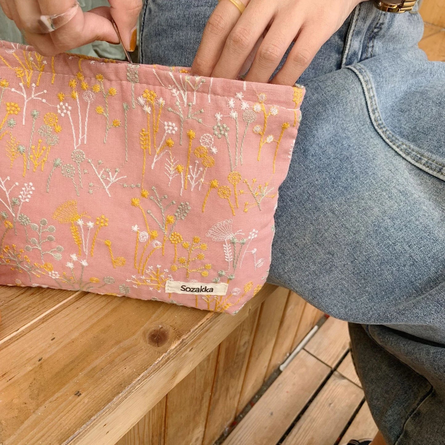 New Flower Printed Makeup Pouch
