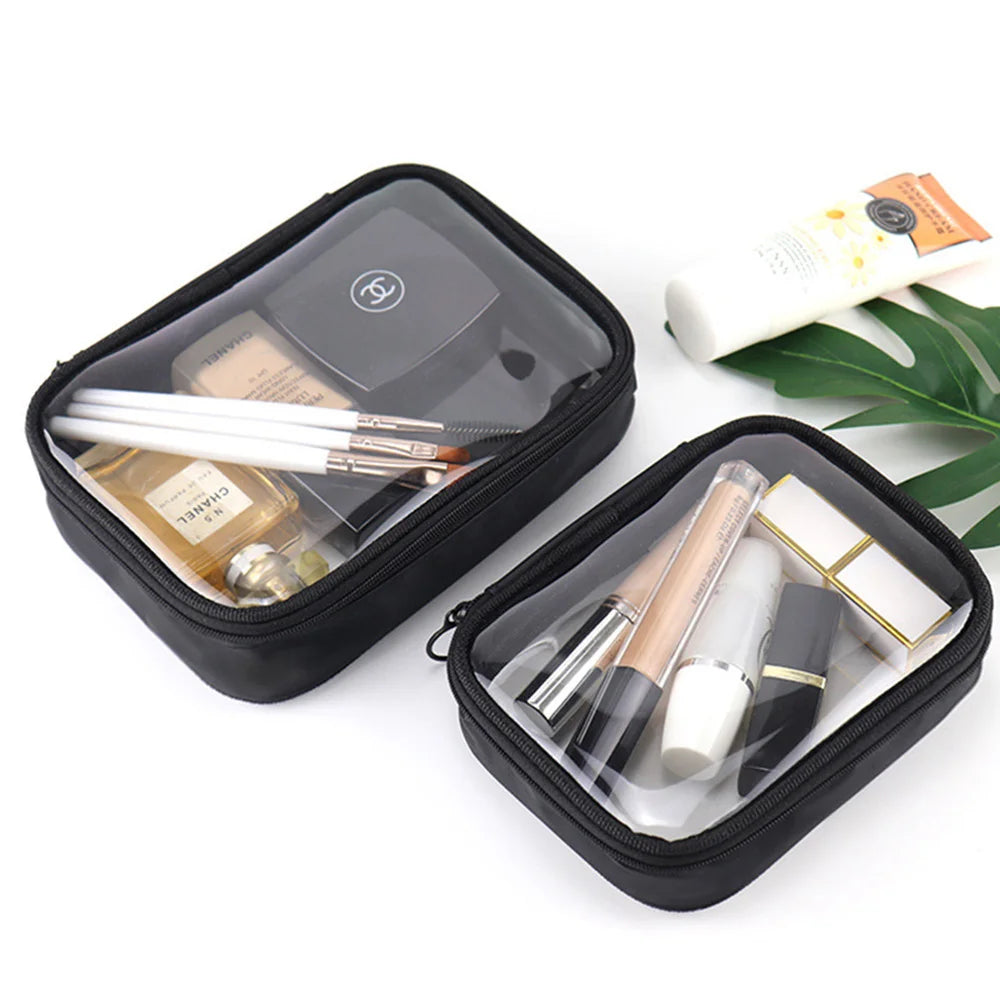 Clear Waterproof Makeup Bag – TSA Approved Travel Cosmetic Organizer