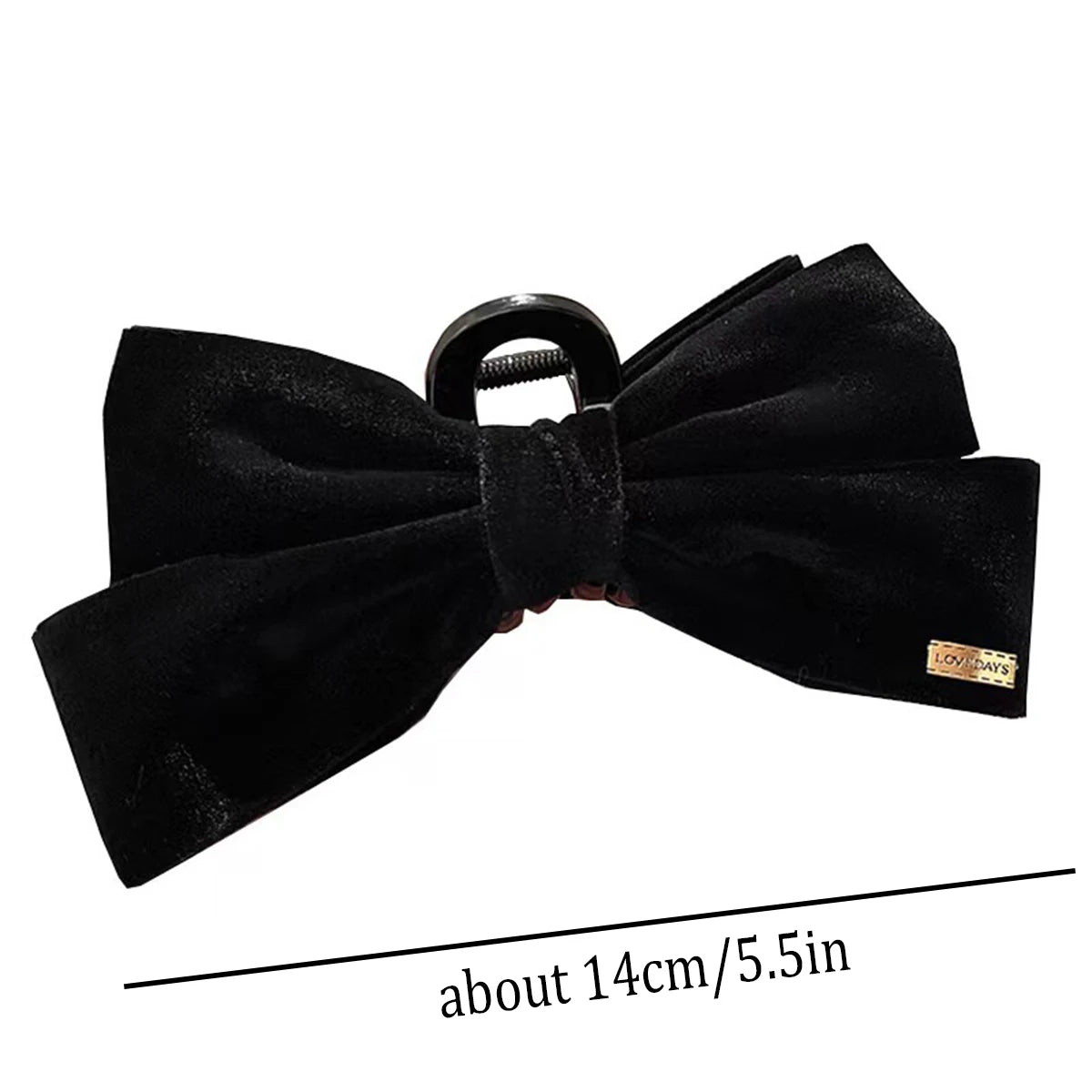 Velvet big bow hair clip