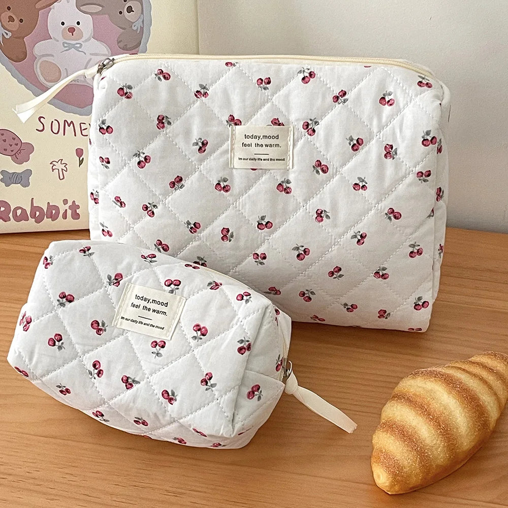 Cherry Tote Makeup Pouch